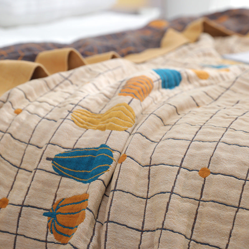 Pure Cotton Minimalist Throw Blanket