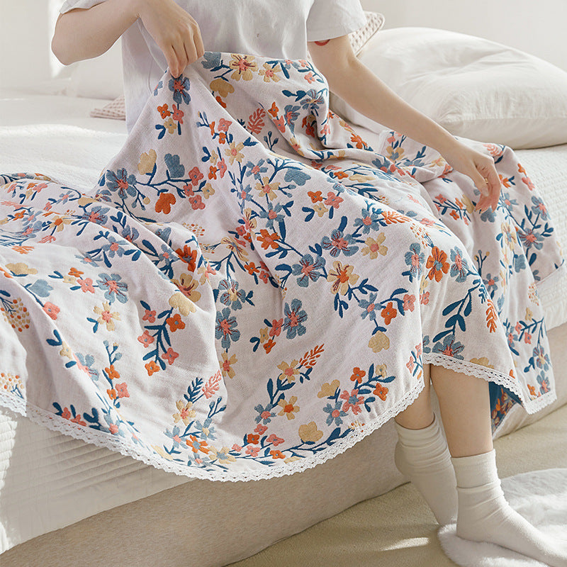 Toalha de banho de gaze de algodão puro toalha absorvente macia para uso doméstico