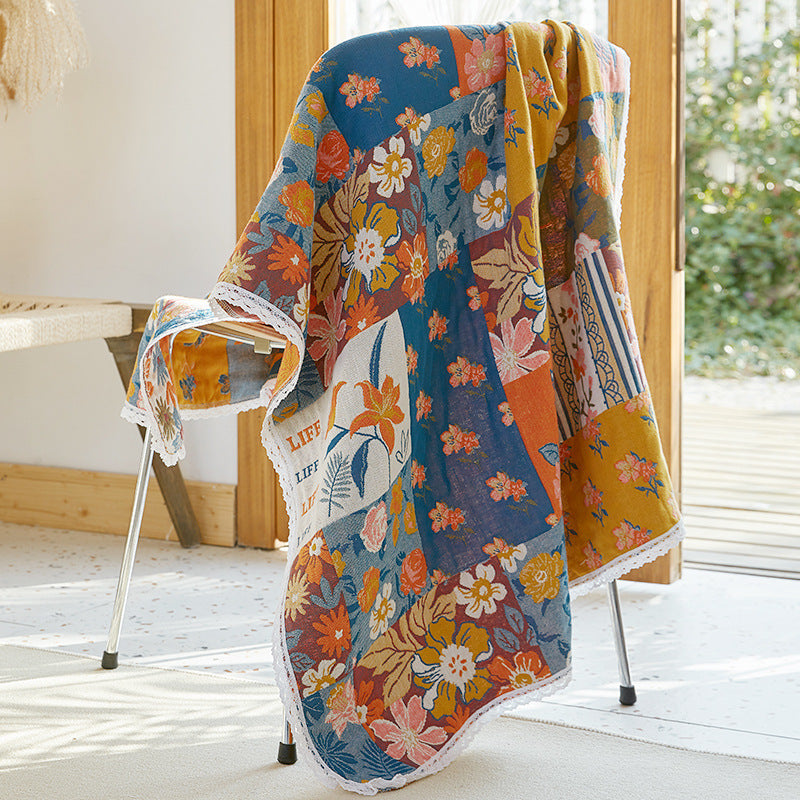 Toalha de banho de gaze de algodão puro toalha absorvente macia para uso doméstico