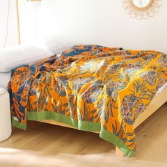 Floral Blanket 100% Cotton Sofa Summer Throw Blanket Quilt