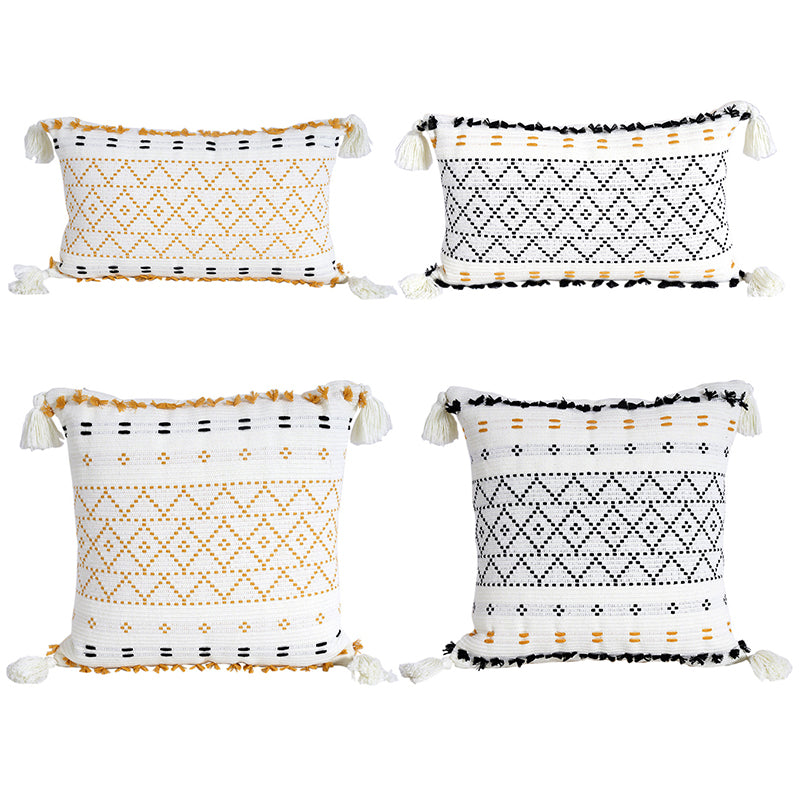 Tassel Bohemia Cotton Breathable 100% Cotton Sofa Throw Pillowcase