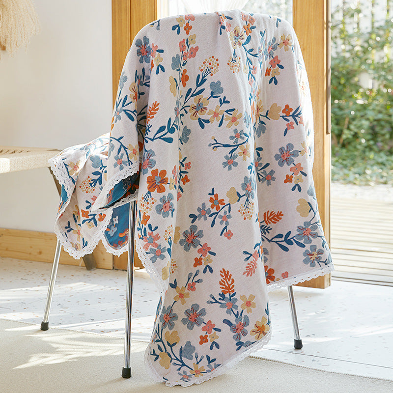 Toalha de banho de gaze de algodão puro toalha absorvente macia para uso doméstico