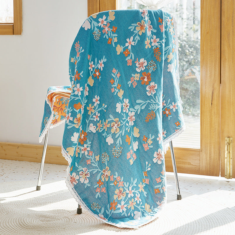 Toalha de banho de gaze de algodão puro toalha absorvente macia para uso doméstico