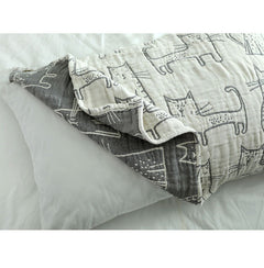 Cartoon Cotton Three-Layer Gauze Thickened Pillowcase Adult Children Student Pillowcase