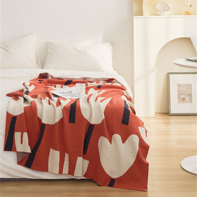 Cobertor de sofá floral 100% algodão Four Seasons