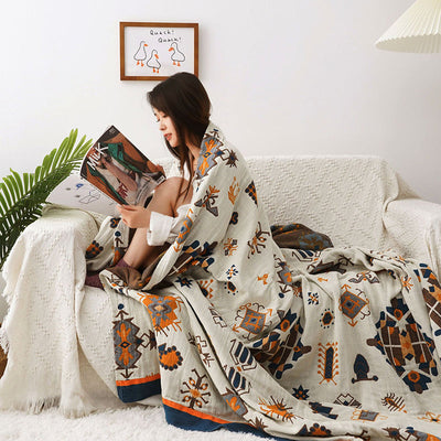 Colcha de verão floral soneca 100% algodão para sofá
