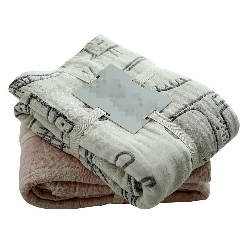 Cartoon Cotton Three-Layer Gauze Thickened Pillowcase Adult Children Student Pillowcase