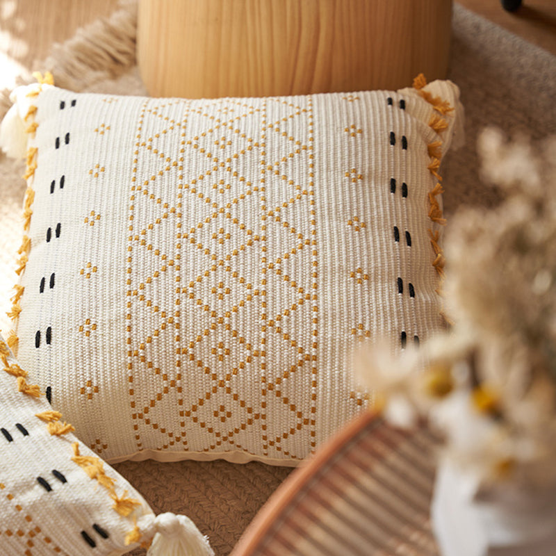 Tassel Bohemia Cotton Breathable 100% Cotton Sofa Throw Pillowcase