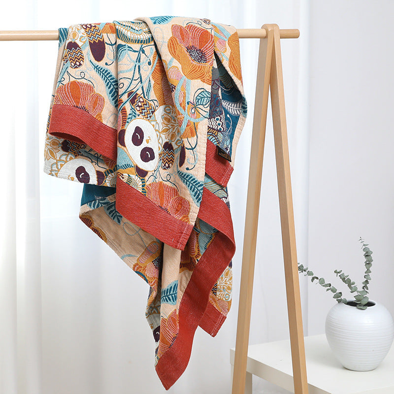 Cobertor de toalha de gaze de algodão premium único cobertor de toalha de algodão duplo