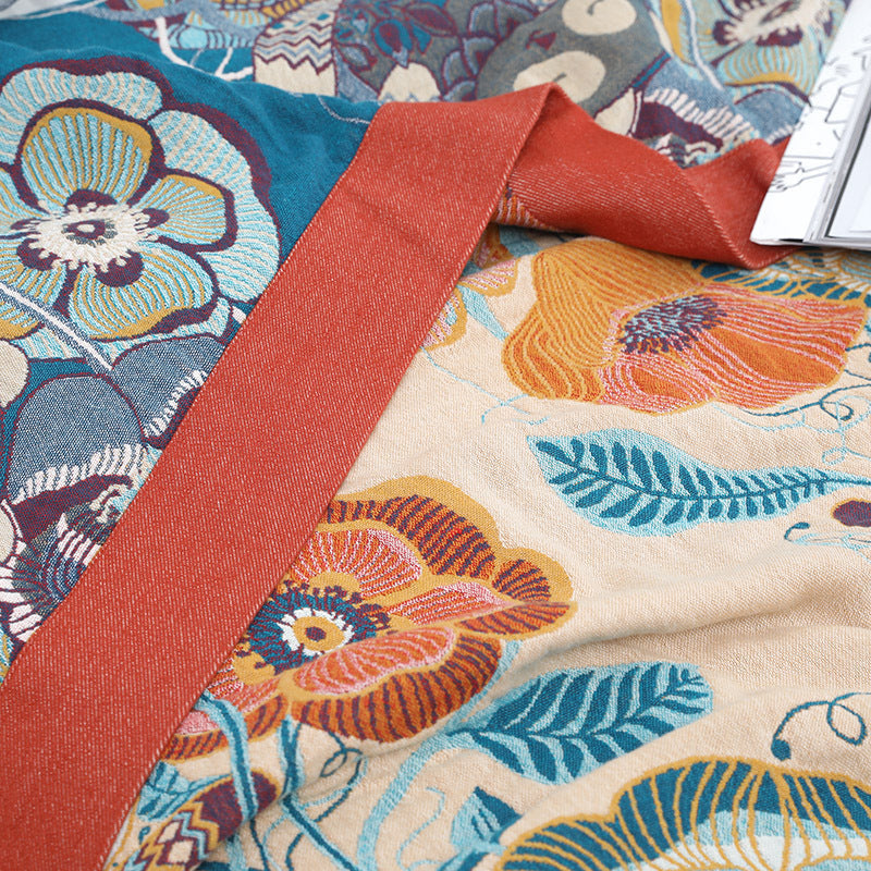 Cobertor de toalha de gaze de algodão premium único cobertor de toalha de algodão duplo