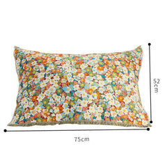 2 Pieces Tassel Cotton Yarn Floral Pillowcases