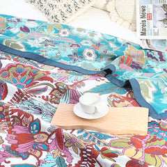 Summer Pure 100% Cotton  Throw Quilt Blanket