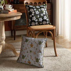 Floral Jaccquard Vintage Soft Breathable Sofa Pillowcase