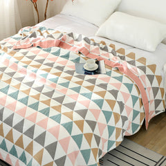 Cotton Geometric Pattern Household Throw Blanket