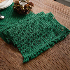 Solid Color Woven Natural Material Table Flag