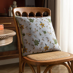 Floral Jaccquard Vintage Soft Breathable Sofa Pillowcase