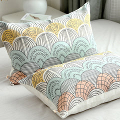 2 Pieces Rectangular Fan Leaf Pillowcases