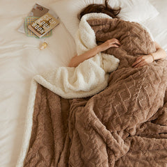 Polyester Soft Solid Sofa Throw Blanket