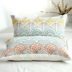 2 Pieces Rectangular Fan Leaf Pillowcases