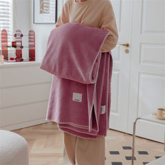 Four Seasons Velvet Double Layer Waffle Nap Blanket Quilt