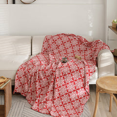 Casual Plaid Checkerboard Four Season Blanket Sofa Throw Blanket