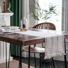 Solid Color Woven Natural Material Table Flag