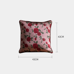 Flower Rose Vintage Breathable Car Sofa Pillow Pillowcase