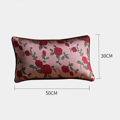 Flower Rose Vintage Breathable Car Sofa Pillow Pillowcase