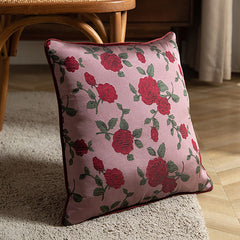 Flower Rose Vintage Breathable Car Sofa Pillow Pillowcase