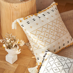 Tassel Bohemia Cotton Breathable 100% Cotton Sofa Throw Pillowcase