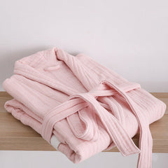 Breathable Cotton Gauze Couples Long Sleeve Autumn Winter Warm Bathrobe Absorbent Bathrobe Robe