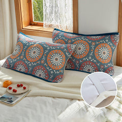 Cotton Gauze Breathable 100% Cotton Sofa Throw Floral Pillowcase