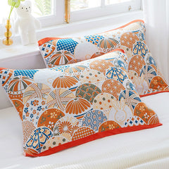 Cotton Gauze Breathable 100% Cotton Sofa Throw Floral Pillowcase