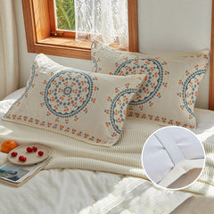 Cotton Gauze Breathable 100% Cotton Sofa Throw Floral Pillowcase