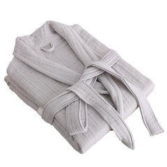 Breathable Cotton Gauze Couples Long Sleeve Autumn Winter Warm Bathrobe Absorbent Bathrobe Robe