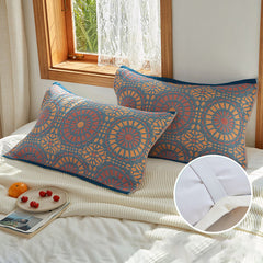 Cotton Gauze Breathable 100% Cotton Sofa Throw Floral Pillowcase